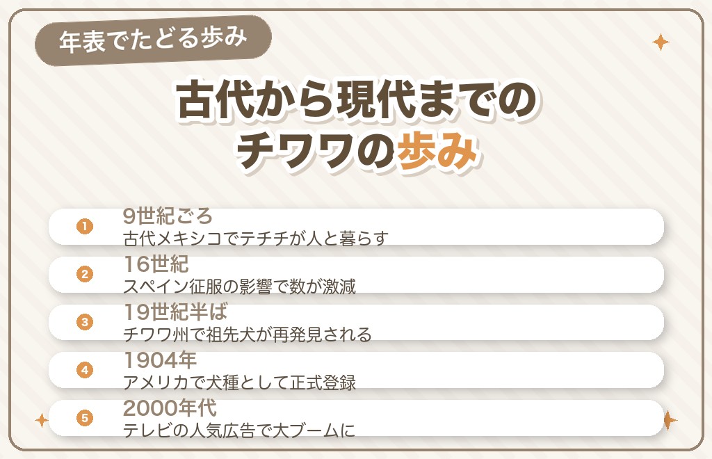 チワワが今の姿になるまでの歴史