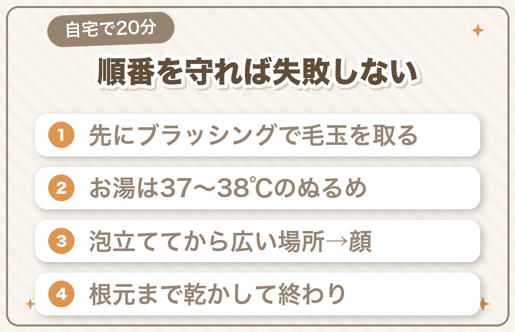 チワワのシャンプーのやり方7ステップ（準備からドライヤーまで）