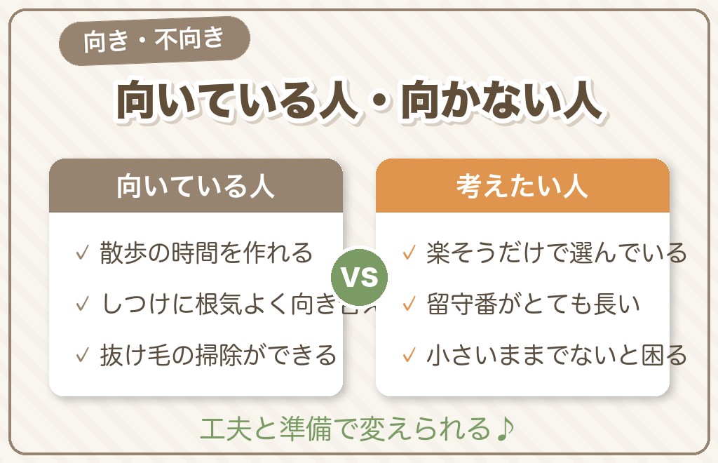 豆柴に向いている人・向かない人
