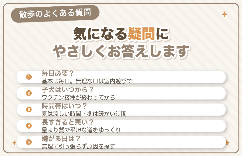 ミニチュアダックスの散歩に関するQ&A