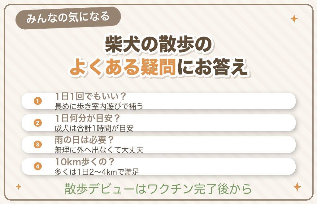 柴犬の散歩時間に関するQ&A