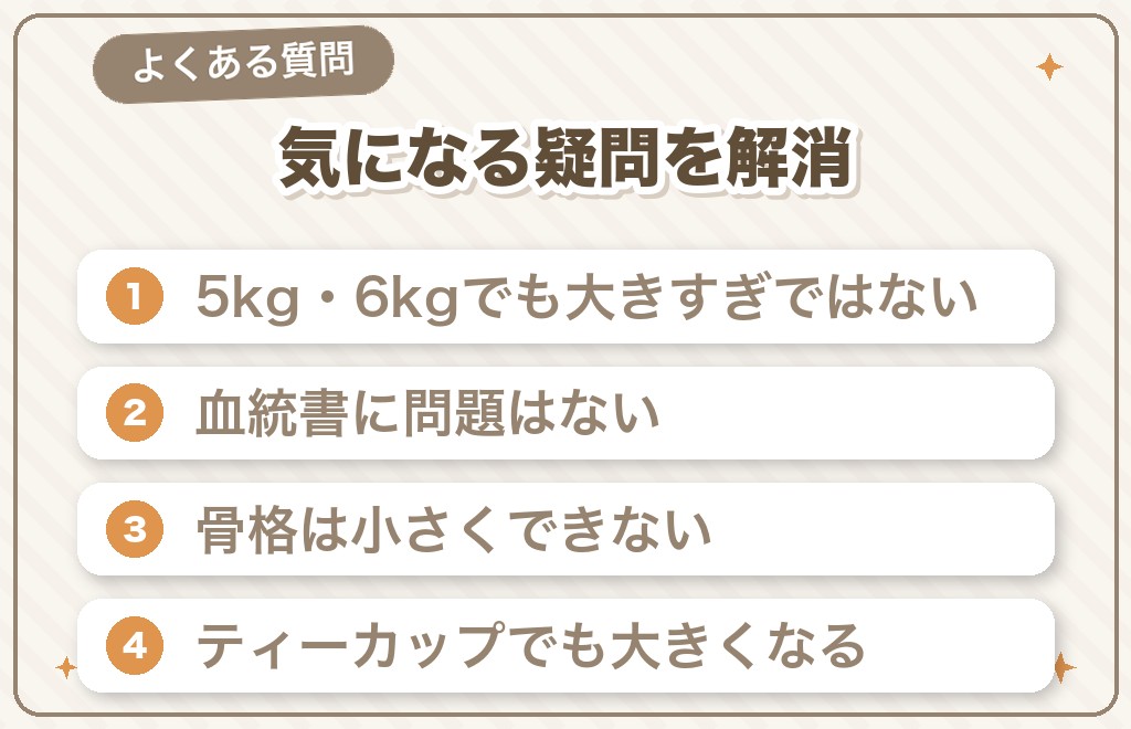 トイプードルの大きさに関するQ&A