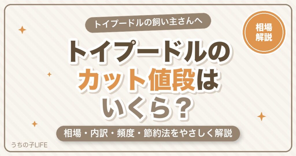 トイプードルのカット値段の相場は？料金の内訳・頻度・節約法を解説