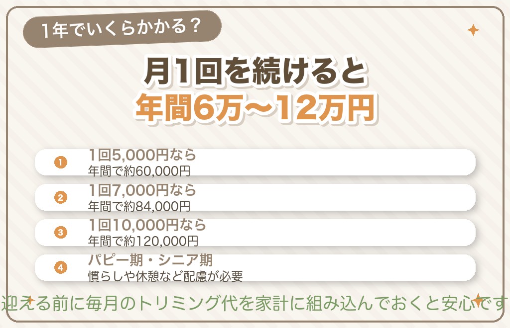 トイプードルのカット値段は年齢で変わる？年間費用の目安
