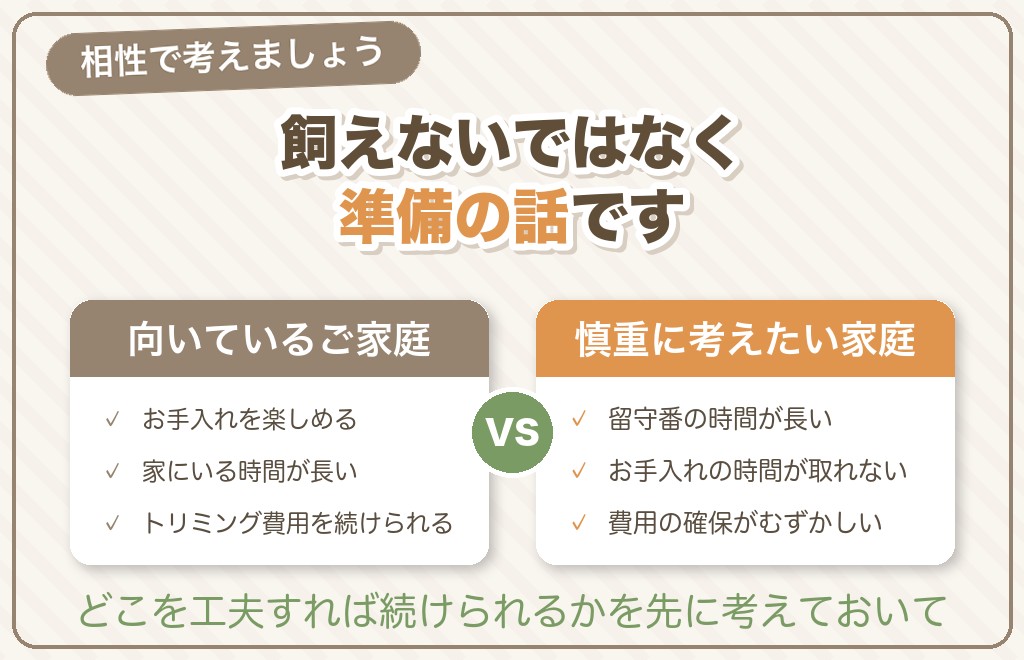マルプーが向いているご家庭・慎重に考えたいご家庭