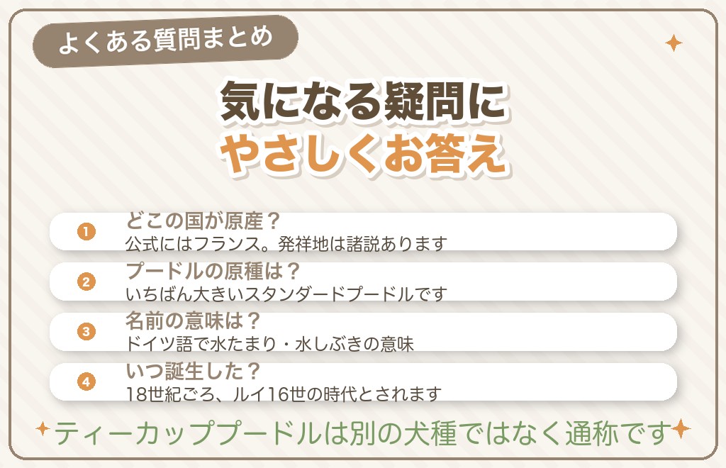 トイプードルの原産国に関するQ&A