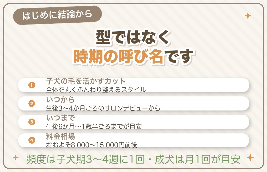 トイプードルのパピーカットとは？まずは結論から